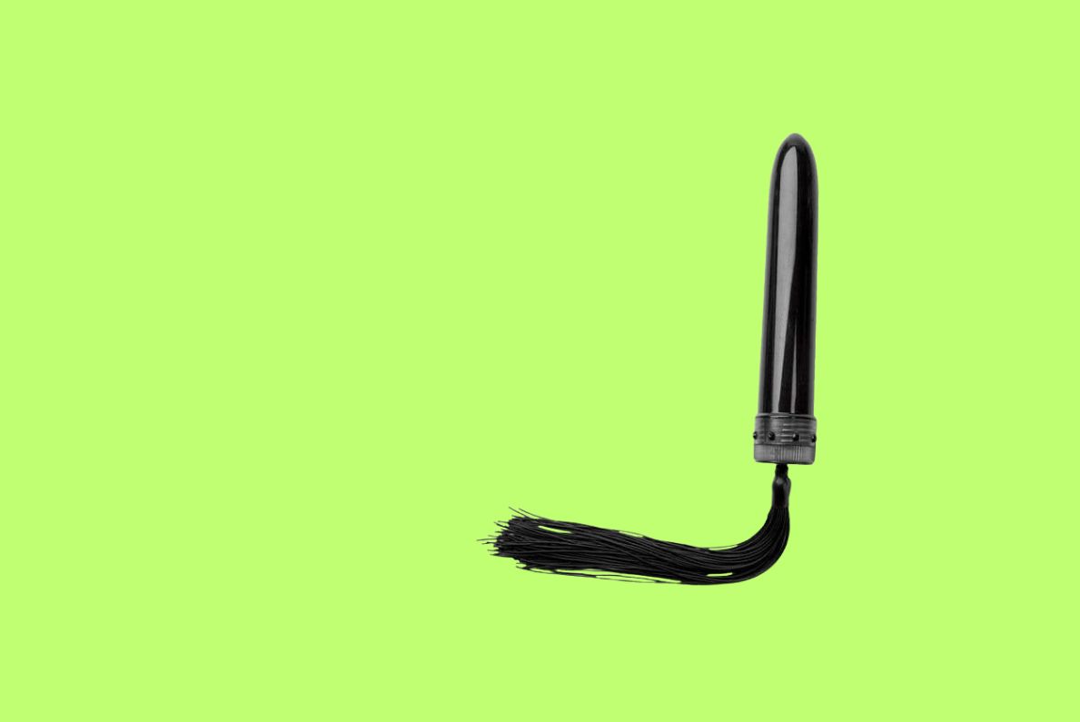 Vibrator on green background